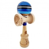 Kendama Originala, Profesionala , SATURN Blue Planet, Super Sticky cu Cupe Mari KING SIZE V3, Gaura in Baza, Rulment Metalic, 18 cm, Ata 62/65 cm, Alb