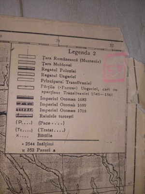 Harta veche-ROMANIA MARE-Tara Romaneasca-Tara Moldovei-Principatul Transilvaniei foto