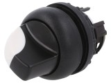 Comutator Rotativ 22mm Alb-Negru