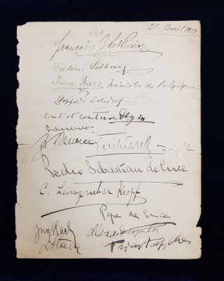 LISTA DE SEMNATURI PE O FILA DIN CARTE DE ONOARE , PERIOADA 1923 - 1929 foto