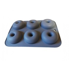 Forma silicon, Pentru Gogosi sau Prajituri, 6 cavitati, Gri, 26 cm, 342COF