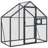 Cumpara ieftin Voliera de pasari, antracit, 179x100x185 cm, aluminiu