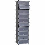 Organizator de pantofi interconectat, 10 compartimente, negru GartenMobel Dekor, vidaXL