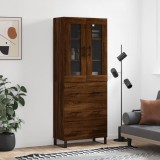Cumpara ieftin Dulap &icirc;nalt, stejar maro, 69,5x34x180 cm, lemn compozit
