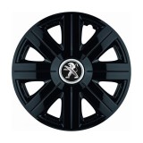 Set 4 Capace Roti, potrivite jantelor de R14, pentru Peugeot, model Cosmos Negru