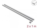 Set 2 buc canal cablu self-adhesive 24x14mm - lungime 1m Gri, Delock 22089