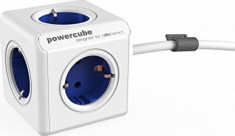 Priza cu prelungitor Power Cube Allocacoc Extended Blue foto