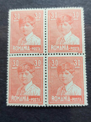 L.P. 77 Mihai Copil format mare 30 bani bloc de 4 -MNH foto