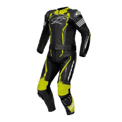 Costum Moto Spyke Assen Race 2.0 Negru / Alb / Galben Marimea 50 110261/10107/50 foto