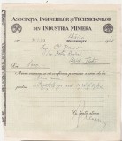 Bnk div Asociaţia Inginerilor şi Tehnicienilor Industria Minieră - chitanta 1943