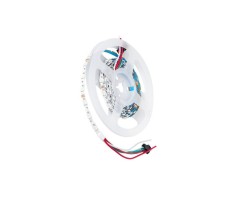 Banda led RGB adresabila de interior tip zig-zag, WS2812B 60led m 5050 5v