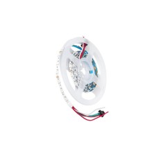 Banda led RGB adresabila de interior tip zig-zag, WS2812B 60led m 5050 5v