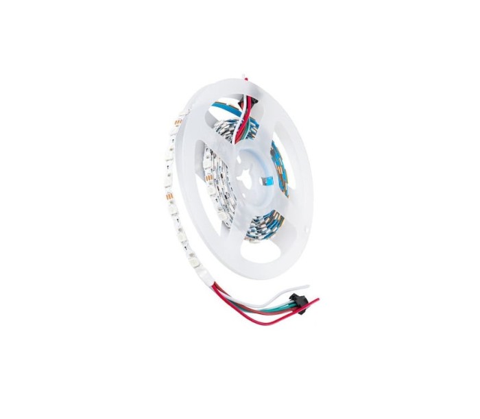 Banda led RGB adresabila de interior tip zig-zag, WS2812B 60led m 5050 5v