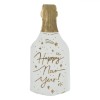 Set șervețele Masă, &Ccedil;&times;Happy New Year&Ccedil;Ł, Alb/Auriu, 33x33cm, 12 Bucăți, 2 Straturi, Oem