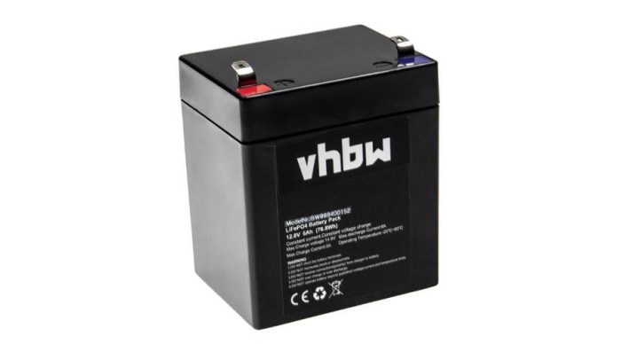 Baterie VHBW LiFePO4 6Ah 12.8V 76.8 Wh Baterie litiu-fosfat de fier pentru LD System, Road Buddy 10, Roadman 102