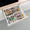 Metaltex Raft Condimente Extensibil 4 Nivele X-Pand, Argintiu, 2 buc - Organizator Sertar Bucatarie, Metal Cromat, Ajustabil 26-51cm