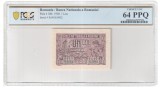 1 leu 1938 PCGS64 UNC bancnota gradata