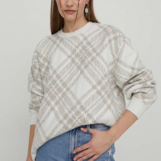 Hollister Co. pulover femei, culoarea alb, light