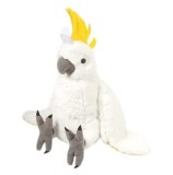 Cumpara ieftin Jucarie plus Wild Republic - Papagal Cacadu umbrelat, alb, 30 cm