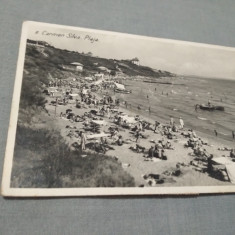 CARTE POSTALA PLAJA CARMEN SILVA ACUM EFORIE 1936 CIRCULATA