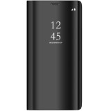 Husa Flip Cover Clear View Neagra Samsung Galaxy S9, Plastic, Protectie Completa