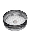 Lavoar sticla SanDonna Mira Black GL10D Negru, 400x400x125 mm