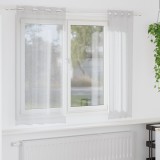 vidaXL Perdele cu perdele 2 pcs Gri deschis 140 x 175 cm Poliester