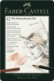 Set Pitt Monochrome 12 Buc Nou Faber-Castell, Faber Castell