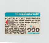 bnk card Cartele telefonice - Finlanda - Sonera - Seria D - 990 World Direct (Light Blue) - Col:FI-SON-D-0046B