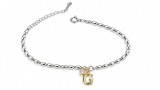 Cumpara ieftin Bratara din Argint 925 cu Bobite Ovale, Initiala G Aurie si Cristal Zirconiu,