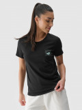 Tricou regular cu imprimeu pentru femei - negru, 4F Sportswear