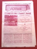 Program meci fotbal &quot;SOIMII&quot; IPA SIBIU - PROGRESUL BUCURESTI (24.11.1985)