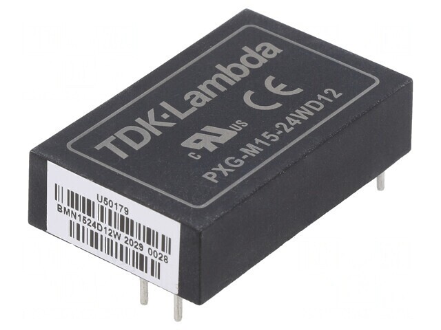 Convertor DC/DC 15W 9-36V la 12V/-12V THT