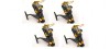 Set 4 Mulinete Crap Diamant Alb KT6000A Baitrunner, 10 Rulmenti, Tambur Rezerva, Maner Metalic