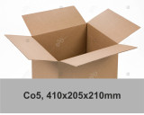Cutie carton ondulat, natur, CO5, 410x205x210 mm, Label Print