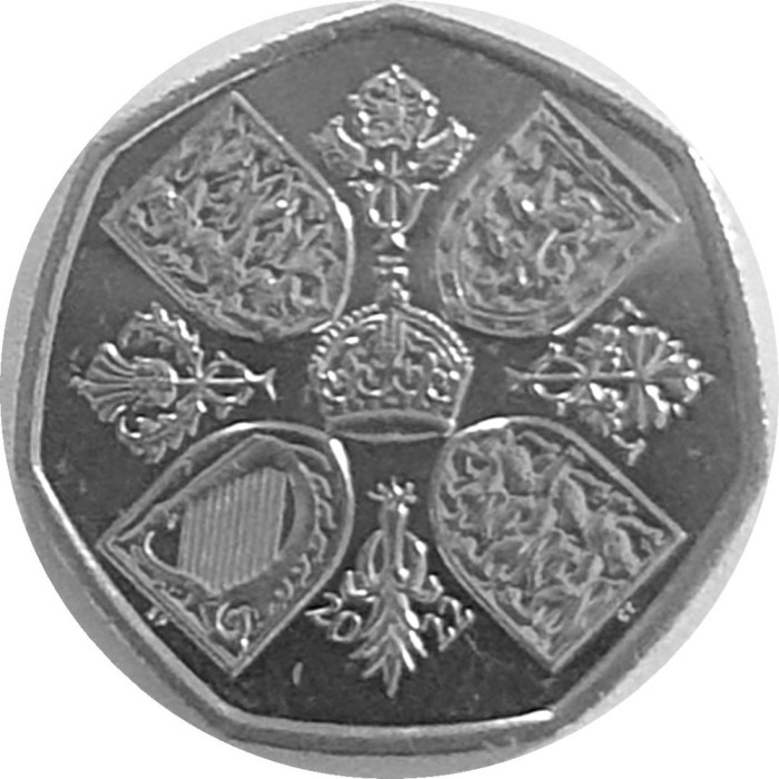 Marea Britanie moneda comemorativa 50 Pence 2022 Charles III - UNC