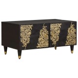 VidaXL Masă de cafea Negru 80 x 50 x 40 cm Lemn de mango solid 4018813