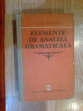 a2c Elemente De Analiza Gramaticala - G. G. Neamtu
