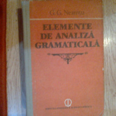 a2c Elemente De Analiza Gramaticala - G. G. Neamtu