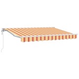 vidaXL Cort electric retractabil Galben și portocalie 3,5 x 2,5 m 3420979