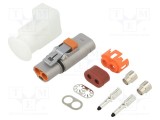 Conector alimentare DC tată pe cablu AMPHENOL GEC IP67 40-125&deg;C