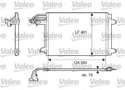 Condensator / Radiator aer conditionat SKODA SUPERB II Combi (3T5) (2009 - 2015) VALEO 817777 foto