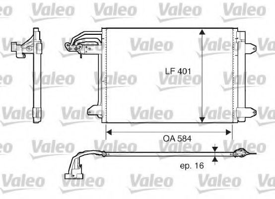 Condensator / Radiator aer conditionat VW EOS (1F7, 1F8) (2006 - 2016) VALEO 817777