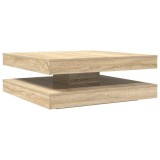 Masuta cafea rotativa 360 grade, stejar sonoma 90x90x34,5 cm