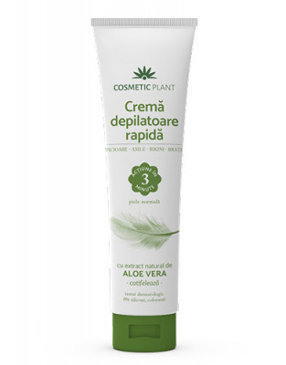 Cremă depilatoare rapidă aloe vera, 150ml, Cosmetic Plant foto