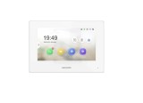 Monitor videointerfon Hikvision DS-KH6320Y-WTE2 WH, 2 fire, 4 7-inch IPS touch screen, rezolutie: 1024 A 600, TFT, fara butoane, temperatura de functi