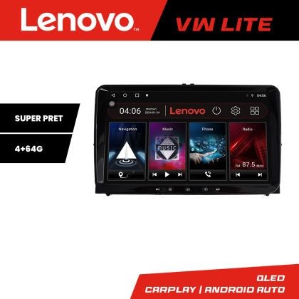 Navigatie dedicata VW Skoda Seat Lenovo VW Lite ecran 9&quot; Qled Android 4 core 4+64 Wifi radio usb BT GPS carplay android auto CarStore Technology