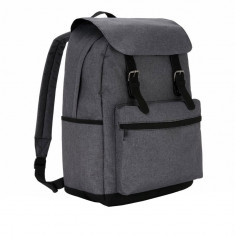 Rucsac Laptop 15.6 inch clasic, compartiment principal larg, Everestus, MC, poliester, gri, saculet si eticheta bagaj incluse foto