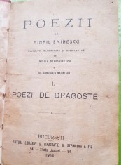 G42-I- Editie veche rara-Poezii 1916. M. Eminescu-V. Micle-H. Ibsen.