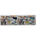 Pistol de Jucarie Alb Copii cu Kegli si Bile in Cutie | Set Joc Activ Peste 3 Ani | Materiale Netoxice | Dim. Ambalaj 24x44x6 cm